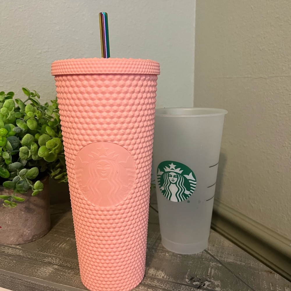 Rare Starbucks Venti Rose pink studded 24oz cup